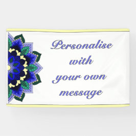 Mandala in blauw spandoek