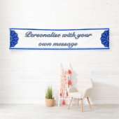 Mandala in blauw spandoek (Insitu)