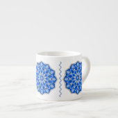 Mandala in blauw Specialty Mok (Voorkant rechts)