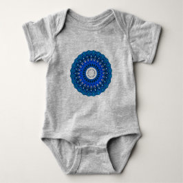 Mandala in blauwe Baby en volwassen kleding Romper
