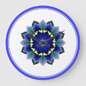 Mandala in blue grote klok (Voorkant)