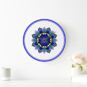 Mandala in blue grote klok (Huis)