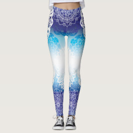 Mandala in Blue Hues Leggings