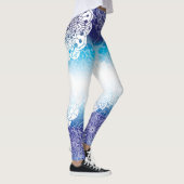 Mandala in Blue Hues Leggings (Rechts)