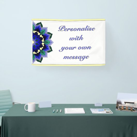 Mandala in blue spandoek (Beurs)