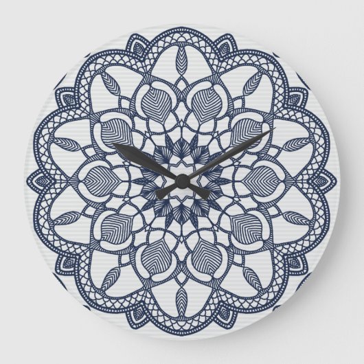 Mandala in Delft Blue Grote Klok (Voorkant)