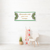Mandala in geel en groen spandoek (Insitu)