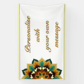 Mandala in gold spandoek (Verticaal)