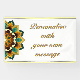 Mandala in goud spandoek
