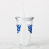 Mandala in het blauw acryl drinkbeker (Links)