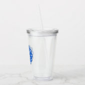 Mandala in het blauw acryl drinkbeker (Links)