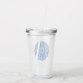 Mandala in het blauw acryl drinkbeker (Achterkant)