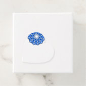 Mandala in het blauw bedankjes labels (In situ)