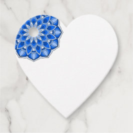 Mandala in het blauw bedankjes labels