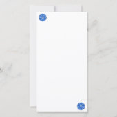 Mandala in het blauw bedankkaart (Achterkant)