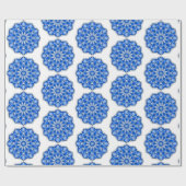 Mandala in het blauw cadeaupapier (Vlak)