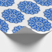 Mandala in het blauw cadeaupapier (Hoek)