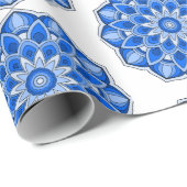 Mandala in het blauw cadeaupapier (Rol Hoek)