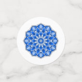 Mandala in het blauw confetti (Kleine voorkant)