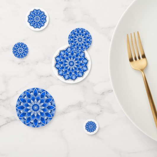 Mandala in het blauw confetti (Groep)