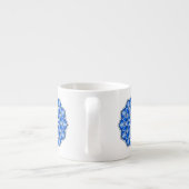 Mandala in het blauw espresso kop (Achterkant)