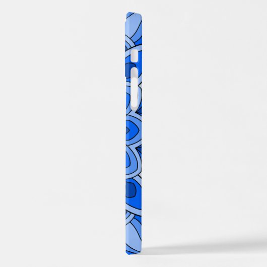 Mandala in het blauw iPhone hoesje (Linkerkant)