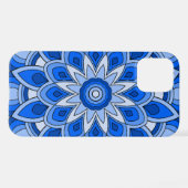 Mandala in het blauw iPhone hoesje (Achterkant horizontaal)
