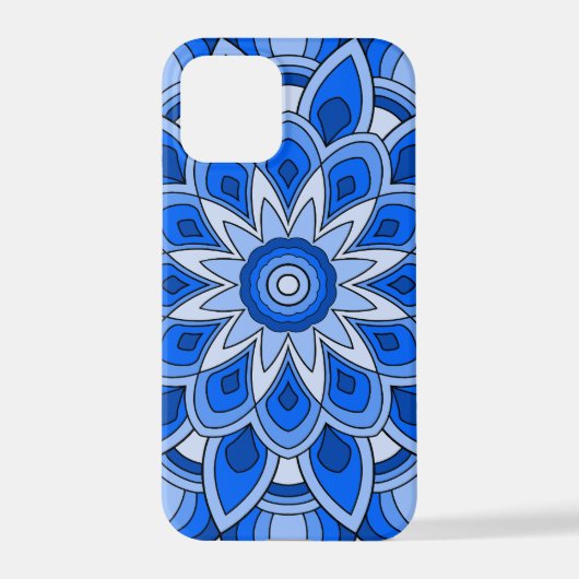 Mandala in het blauw iPhone hoesje (Achterkant)