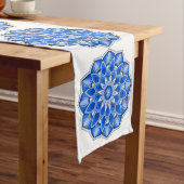 Mandala in het blauw lange tafelloper (Voorbeeld)