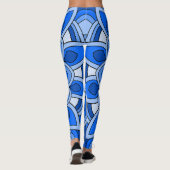 Mandala in het blauw leggings (Achterkant)