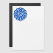 Mandala in het blauw magnetische uitnodiging (Voorkant / Achterkant)