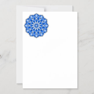 Mandala in het blauw magnetische uitnodiging