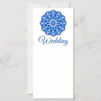 Mandala in het blauw magnetische uitnodiging