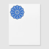 Mandala in het blauw magnetische uitnodiging (Voorkant)