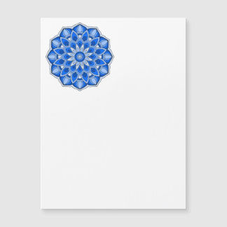 Mandala in het blauw magnetische uitnodiging