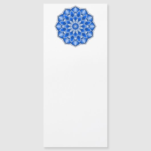 Mandala in het blauw magnetische uitnodiging (Voorkant)