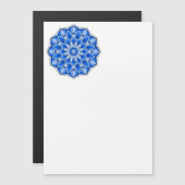 Mandala in het blauw magnetische uitnodiging (Voorkant / Achterkant)