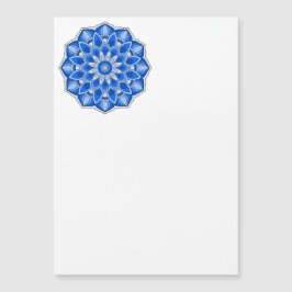 Mandala in het blauw magnetische uitnodiging