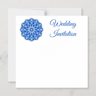 Mandala in het blauw magnetische uitnodiging