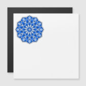 Mandala in het blauw magnetische uitnodiging (Voorkant / Achterkant)