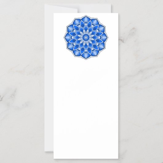 Mandala in het blauw magnetische uitnodiging (Voorkant)