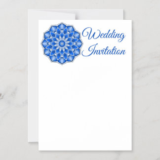 Mandala in het blauw magnetische uitnodiging