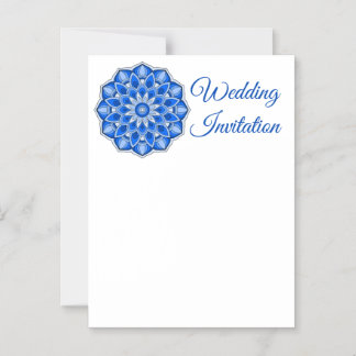Mandala in het blauw magnetische uitnodiging