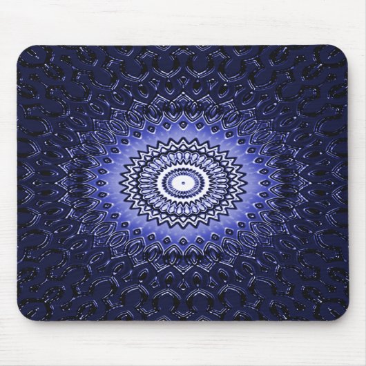 Mandala in het blauw..... muismat (Voorkant)