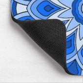 Mandala in het blauw muismat (Hoek)