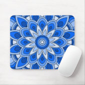 Mandala in het blauw muismat (Met muis)