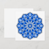 Mandala in het blauw notitiekaartje (Voorkant / Achterkant)