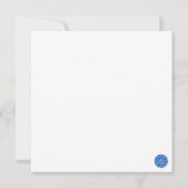 Mandala in het blauw notitiekaartje (Achterkant)