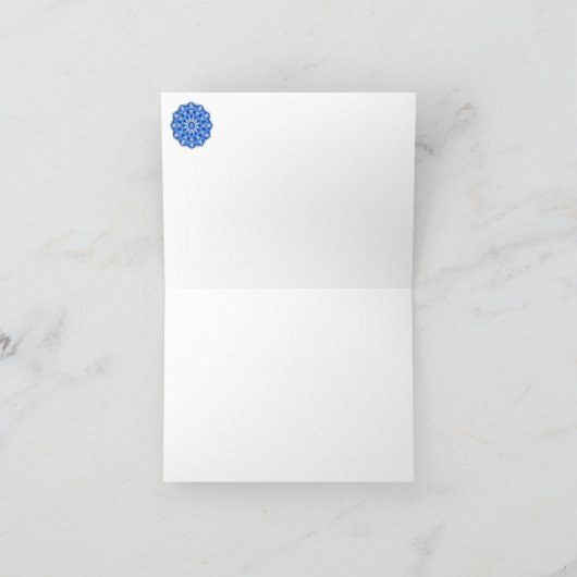 Mandala in het blauw notitiekaartje (Binnen)