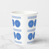 Mandala in het blauw papieren bekers (Links)